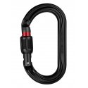 Moschettone ovale con ghiera PETZL OK Nero