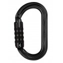 Moschettone ovale con ghiera PETZL OK Nero