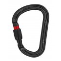 Moschettone asimmetrico con ghiera PETZL WILLIAM Nero