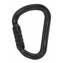 Moschettone asimmetrico con ghiera PETZL WILLIAM Nero