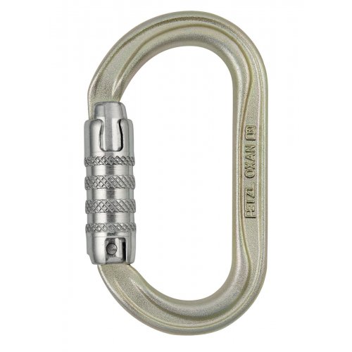 Moschettone ovale con ghiera PETZL OXAN in acciaio